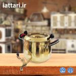 کتری برنجی 3/5 لیتری درب سماوری کوره ای